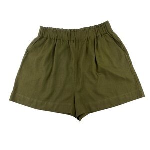 Urban‎ Outfitters Women’s Olive High Waist Linen Blend Shorts Sz XL